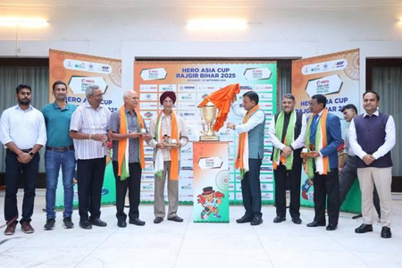 Mansukh Mandaviya unveils Hockey Asia Cup 2025 trophy